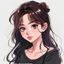 yy漫画用户追漫少女的头像，动漫风格可爱女生插画
